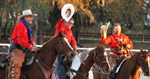 Mounted shooting demonstration